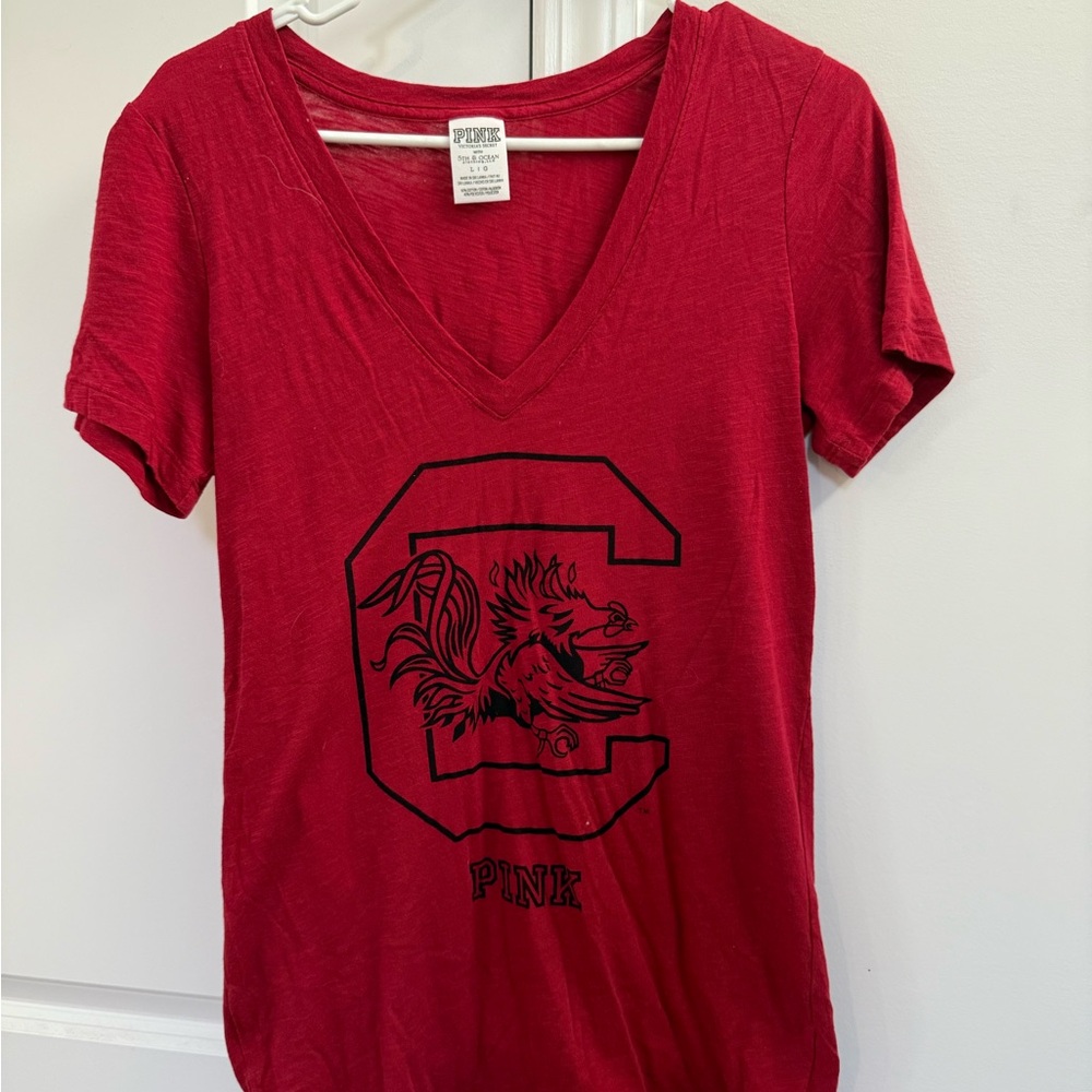 PINK Victoria's Secret Carolina Gamecock V-Neck Tee